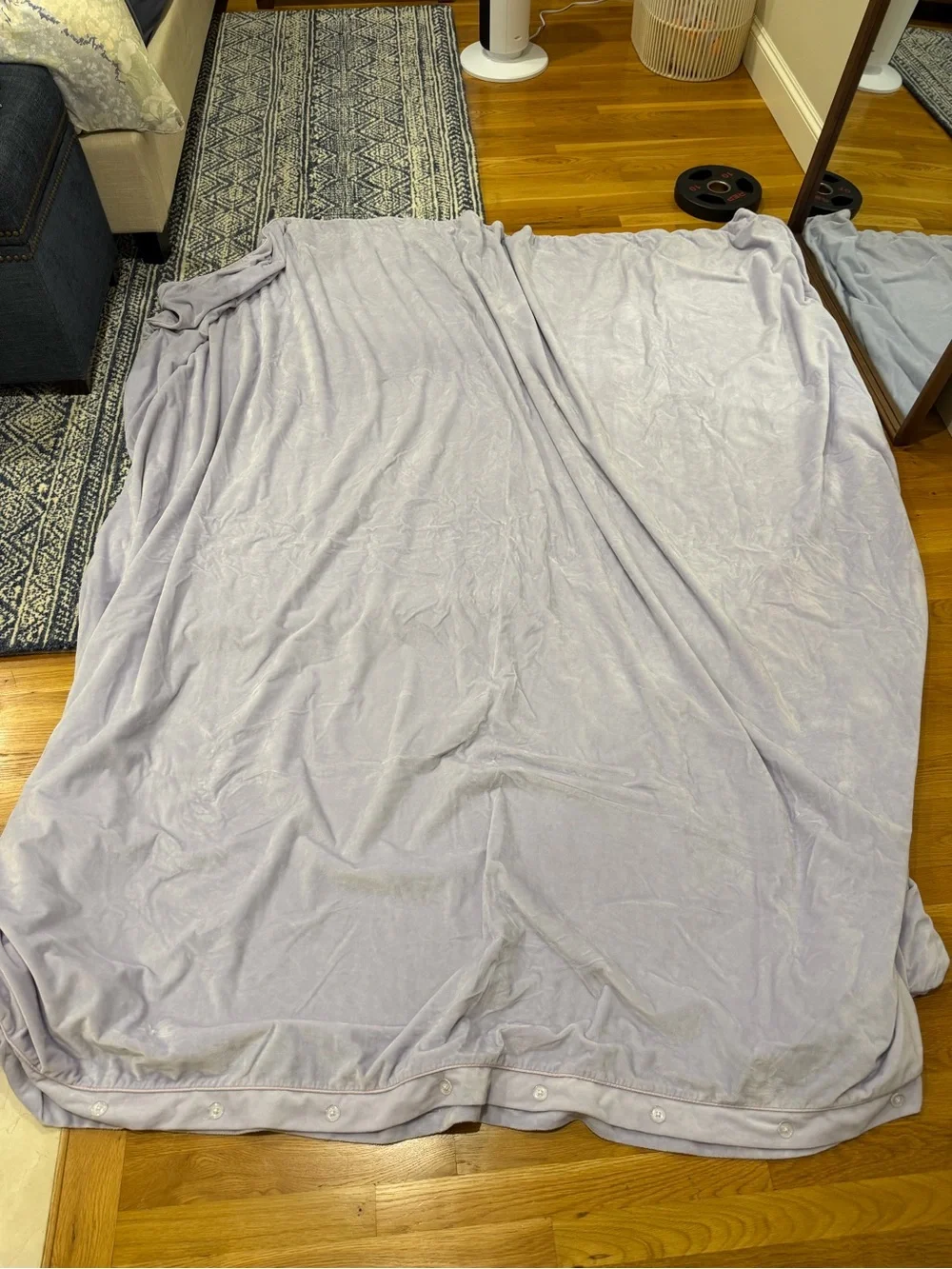Pottery Barn Kids Luxe Chamois Duvet & Shams - Lavender